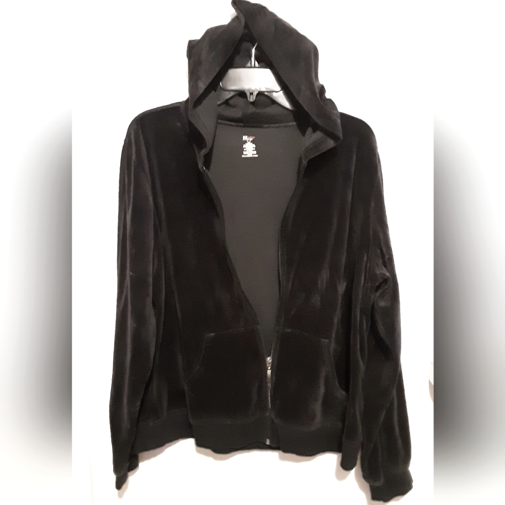 Full Zip Velour Hoodie Jacket